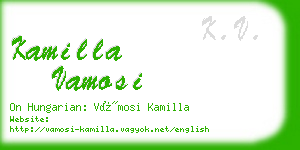 kamilla vamosi business card